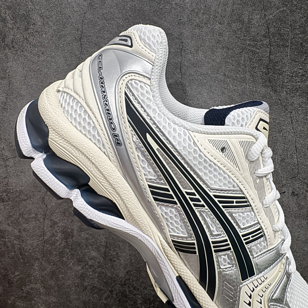 纯原版ASICSGEL-KAYANO14亚瑟士系列轻量缓震休闲运动跑步鞋黑白银目前市场最优品质鞋型细节秒