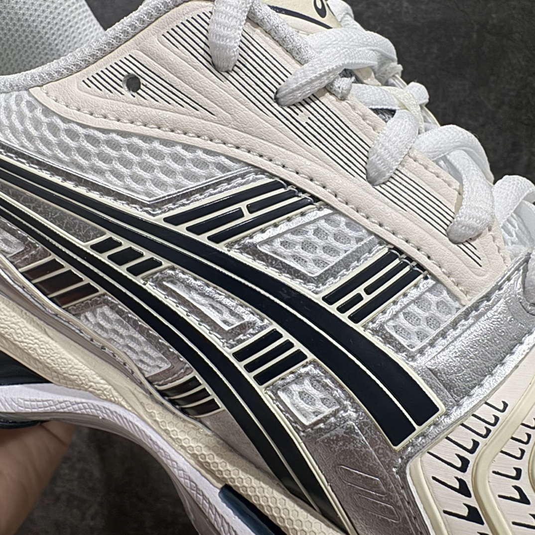 纯原版ASICSGEL-KAYANO14亚瑟士系列轻量缓震休闲运动跑步鞋黑白银目前市场最优品质鞋型细节秒