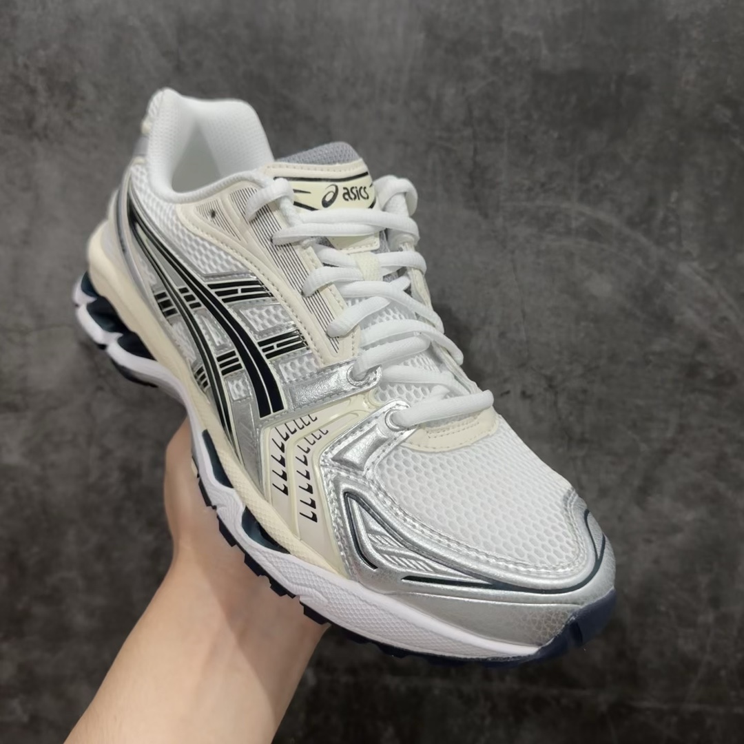 纯原版ASICSGEL-KAYANO14亚瑟士系列轻量缓震休闲运动跑步鞋黑白银目前市场最优品质鞋型细节秒