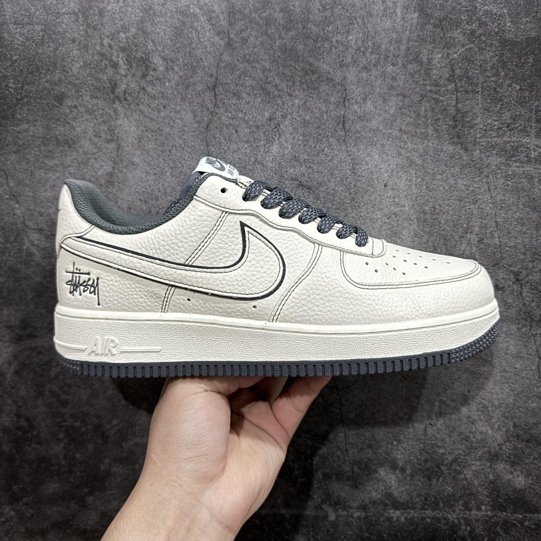 公司级海外限量发售公司级StussyxNikeAirForce1Low斯图西联名水泥灰反光空军一号低帮休