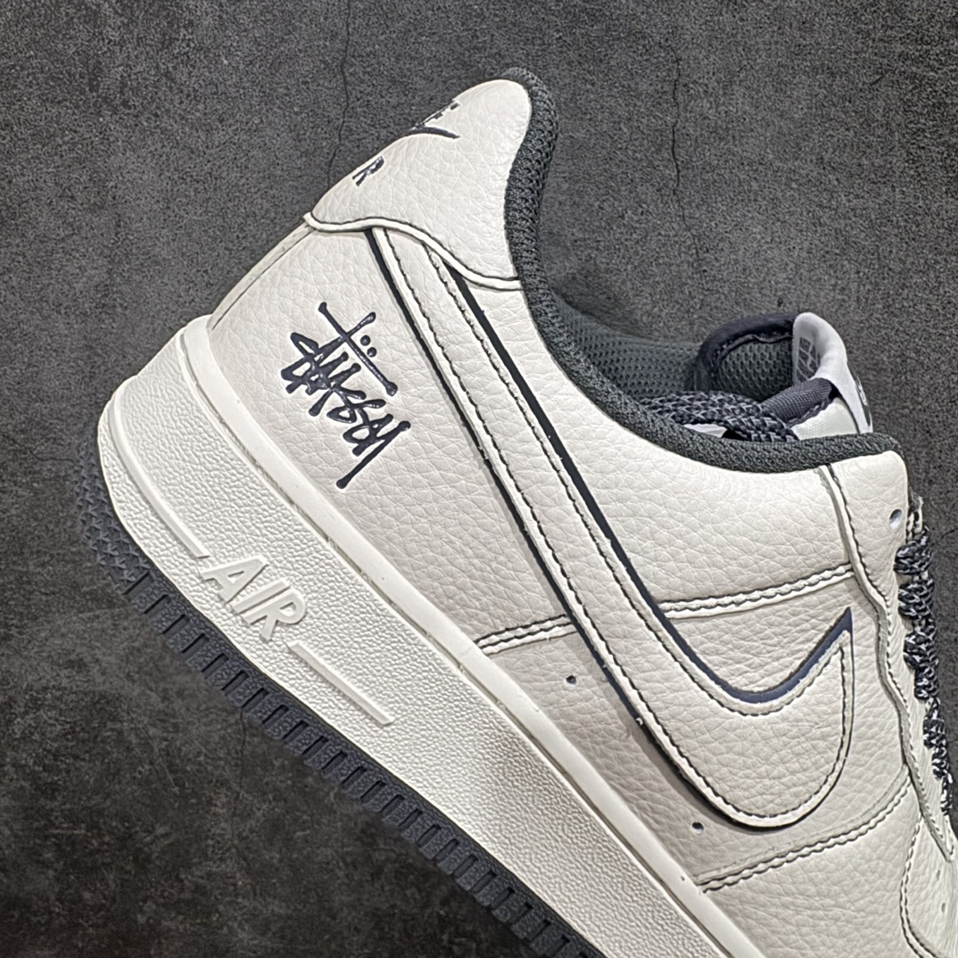 公司级海外限量发售公司级StussyxNikeAirForce1Low斯图西联名水泥灰反光空军一号低帮休