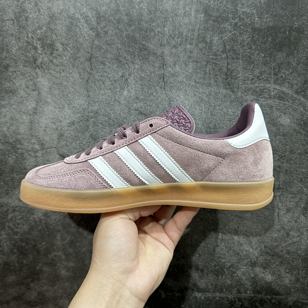 AdidasOriginalGazelleIndoor复古休闲运动德训风板鞋纯原大厂出品原厂定制长毛翻毛