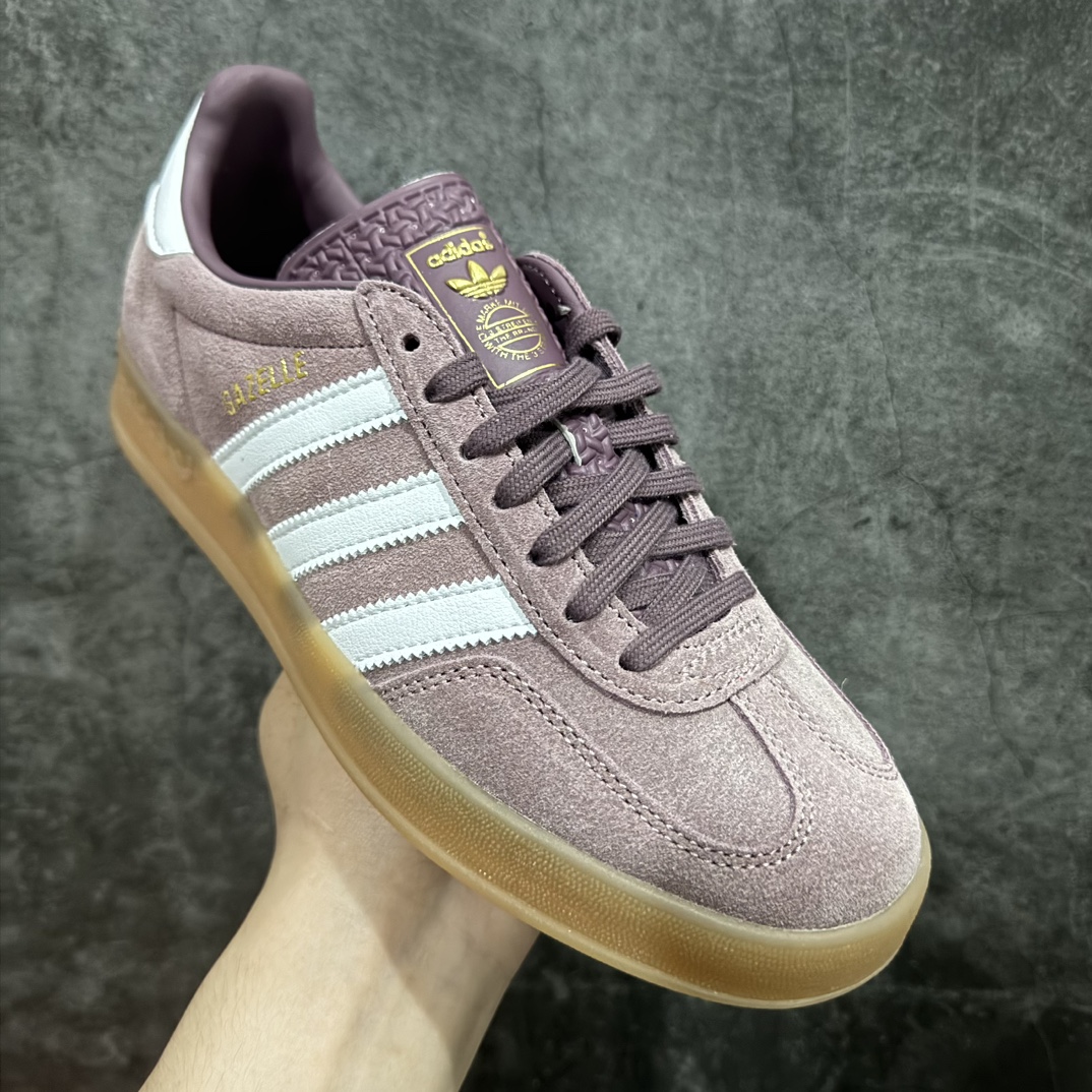 AdidasOriginalGazelleIndoor复古休闲运动德训风板鞋纯原大厂出品原厂定制长毛翻毛