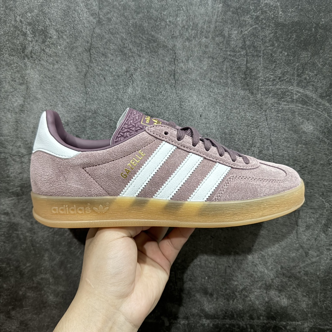 AdidasOriginalGazelleIndoor复古休闲运动德训风板鞋纯原大厂出品原厂定制长毛翻毛