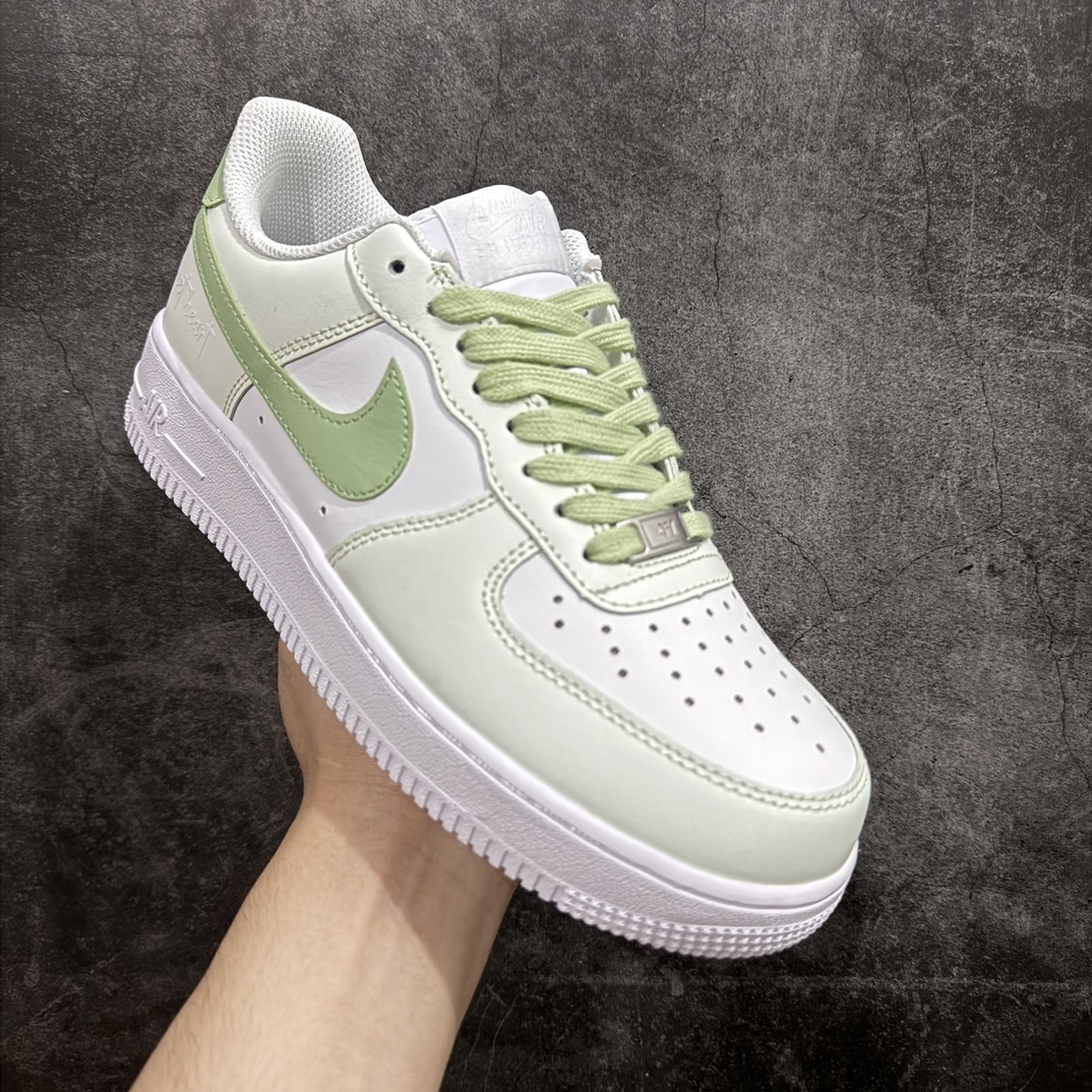 公司级官方爆款定制二次元主题NikeAirForce1Low078weetheart青苹果喷绘空军一号低