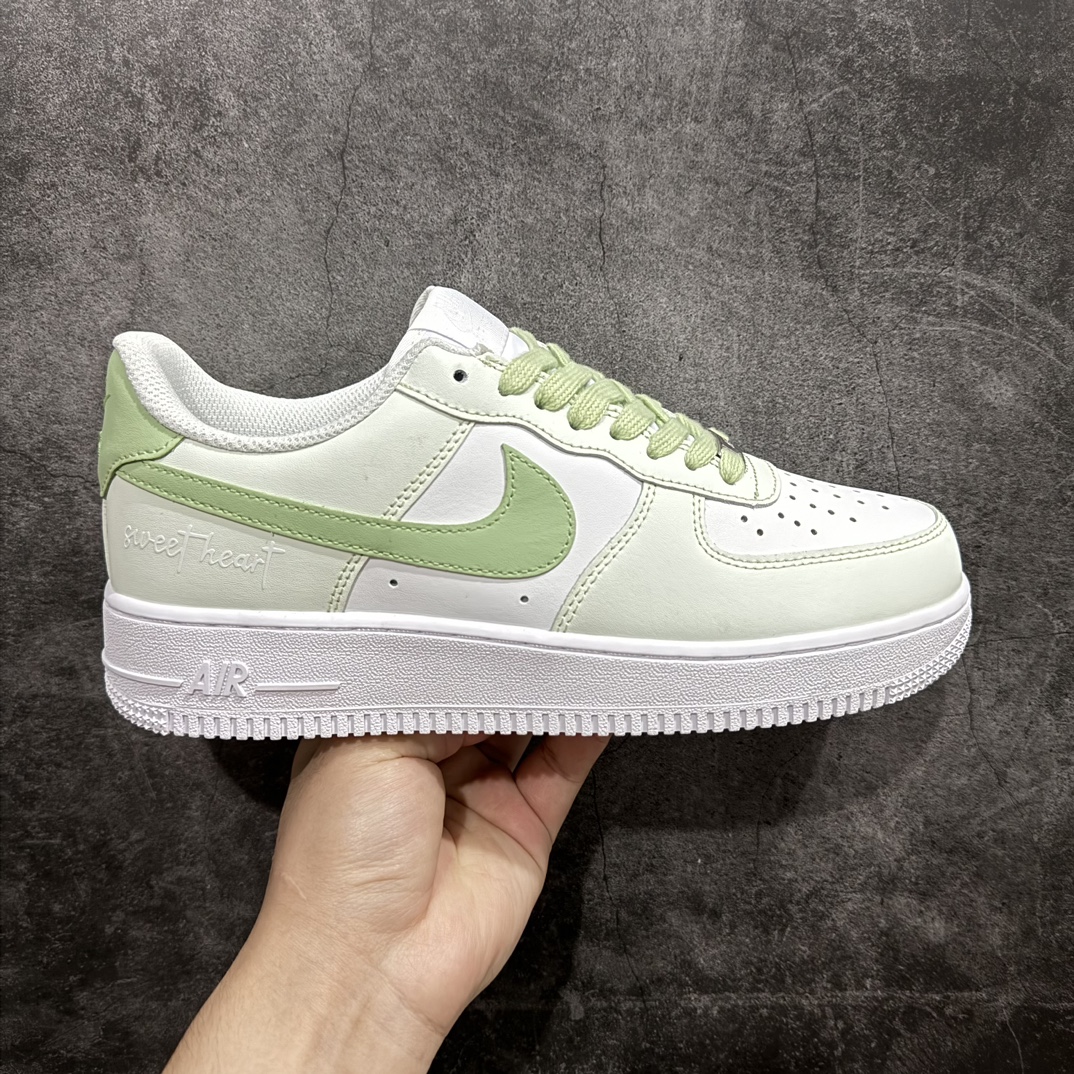 公司级官方爆款定制二次元主题NikeAirForce1Low078weetheart青苹果喷绘空军一号低