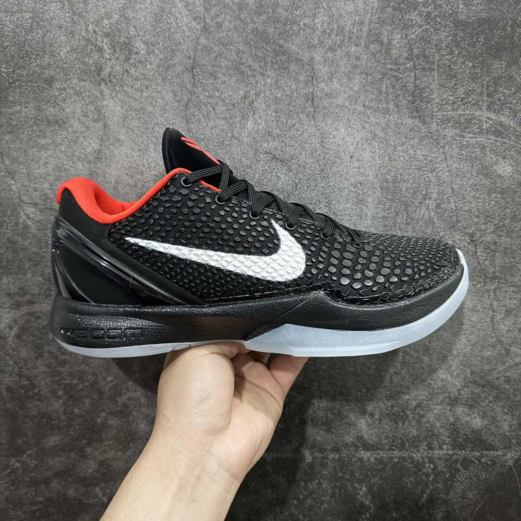 小绿x版NKZoomKobe6科比六代签名实战篮球鞋黑红CW2190-309欧美外贸平台特供版完美实战无