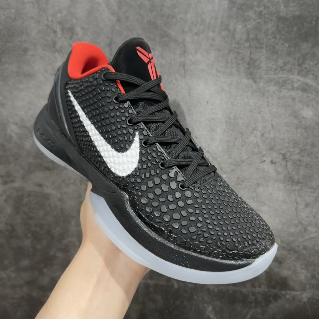 小绿x版NKZoomKobe6科比六代签名实战篮球鞋黑红CW2190-309欧美外贸平台特供版完美实战无