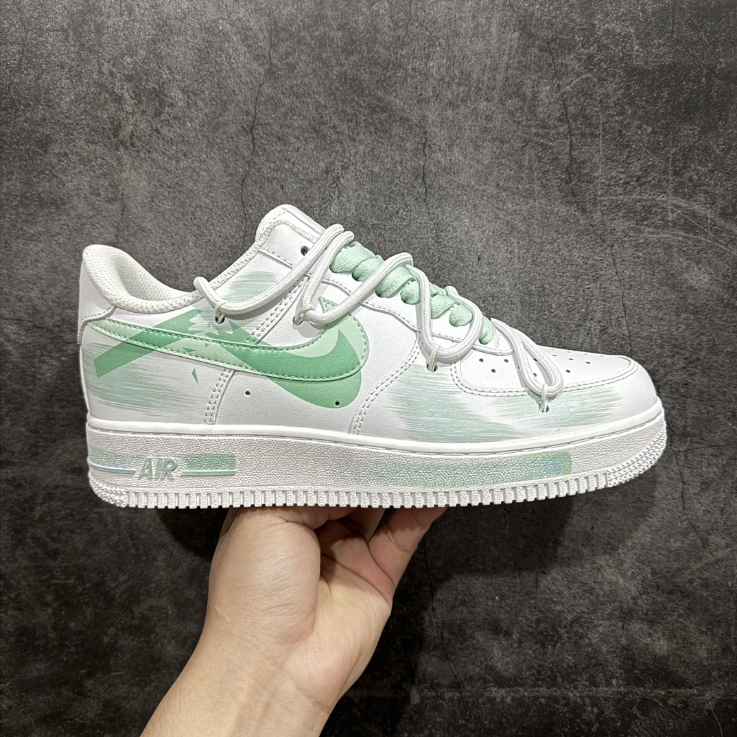 公司级官方爆款定制二次元主题NikeAirForce1Low07断勾喷绘空军一号绑带低帮休闲板鞋定制皮料