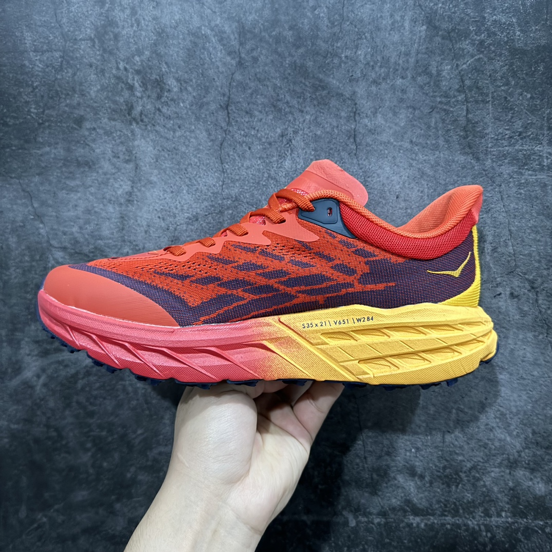 纯原版HOKAONEONESpeedgoat5户外越野跑步鞋飞速羚羊5系列新一代工程网纱鞋面在确保鞋面稳