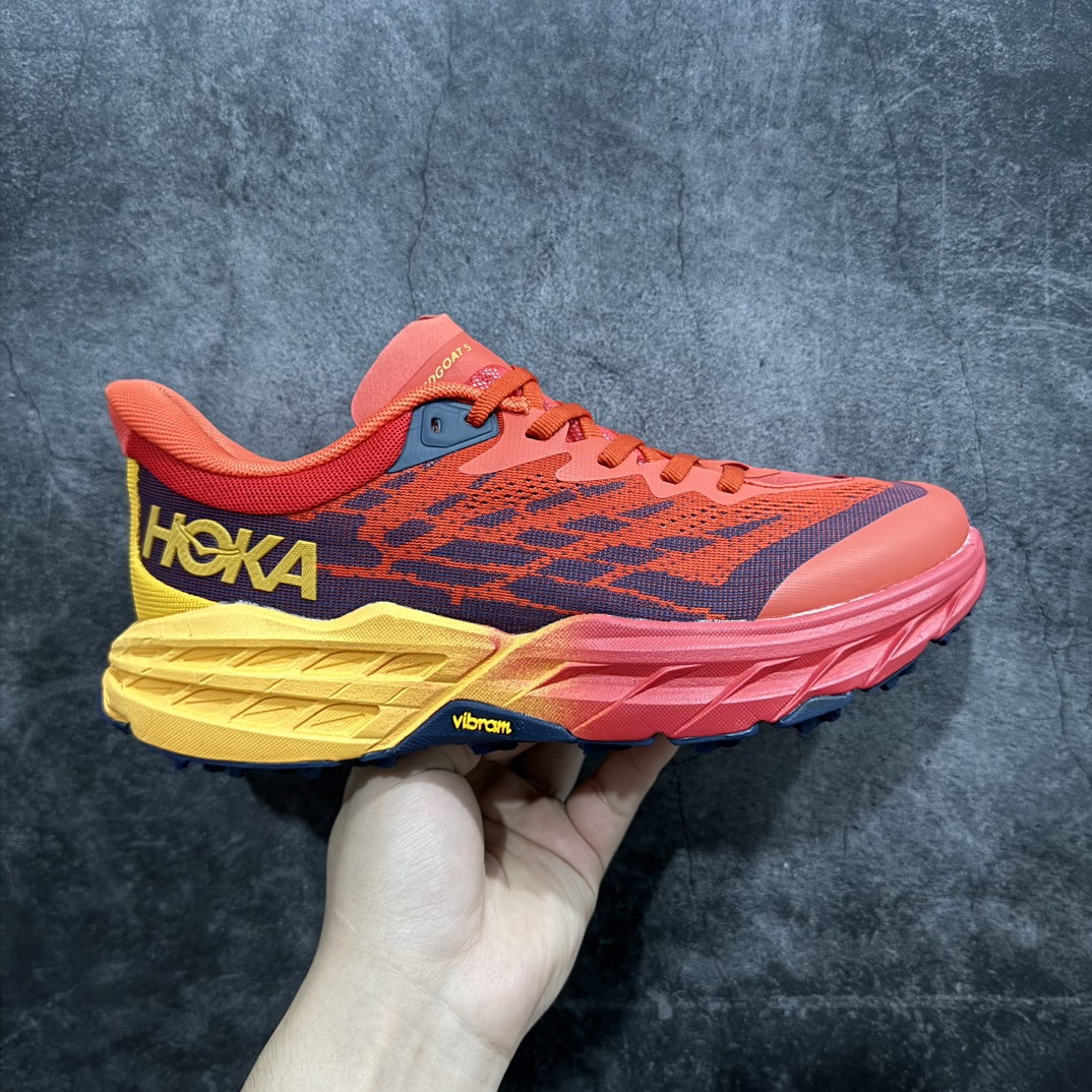 纯原版HOKAONEONESpeedgoat5户外越野跑步鞋飞速羚羊5系列新一代工程网纱鞋面在确保鞋面稳