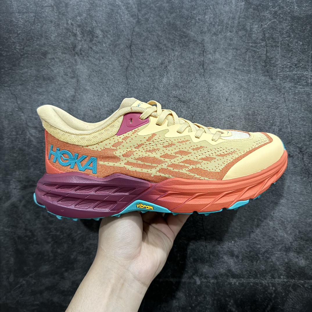 纯原版HOKAONEONESpeedgoat5户外越野跑步鞋飞速羚羊5系列新一代工程网纱鞋面在确保鞋面稳