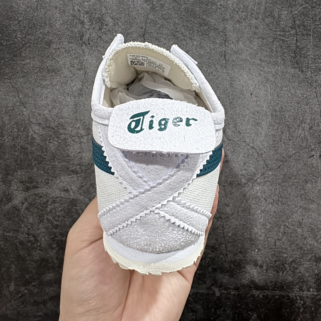 图片[4]-【PH纯原】Asics Onitsuka Tiger MEXICO 66 亚瑟士鬼冢虎复古经典板鞋 白绿色nn印尼厂Oem原单材料 除成型在PT外n其余全部客供材料 淘宝B级代购店铺内供💯n四联官方吊牌 乳胶组合鞋垫、羊皮纸质中底 不用宰手买专柜 这里满足你👊🏼 全新工厂开发 一线品质 全部原鞋一比一开发 Size：36-46 全码出货 编码：T1190200-鞋库