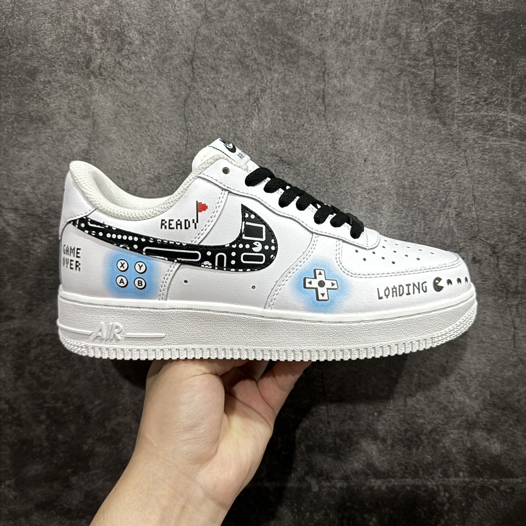 公司级官方爆款定制PS5电玩主题NikeAirForce1Low07吃豆人空军一号低帮休闲板鞋定制皮料原