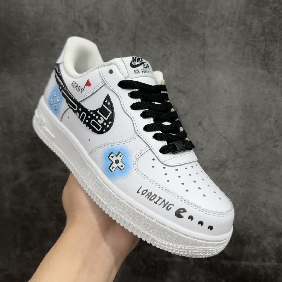 公司级官方爆款定制PS5电玩主题NikeAirForce1Low07吃豆人空军一号低帮休闲板鞋定制皮料原