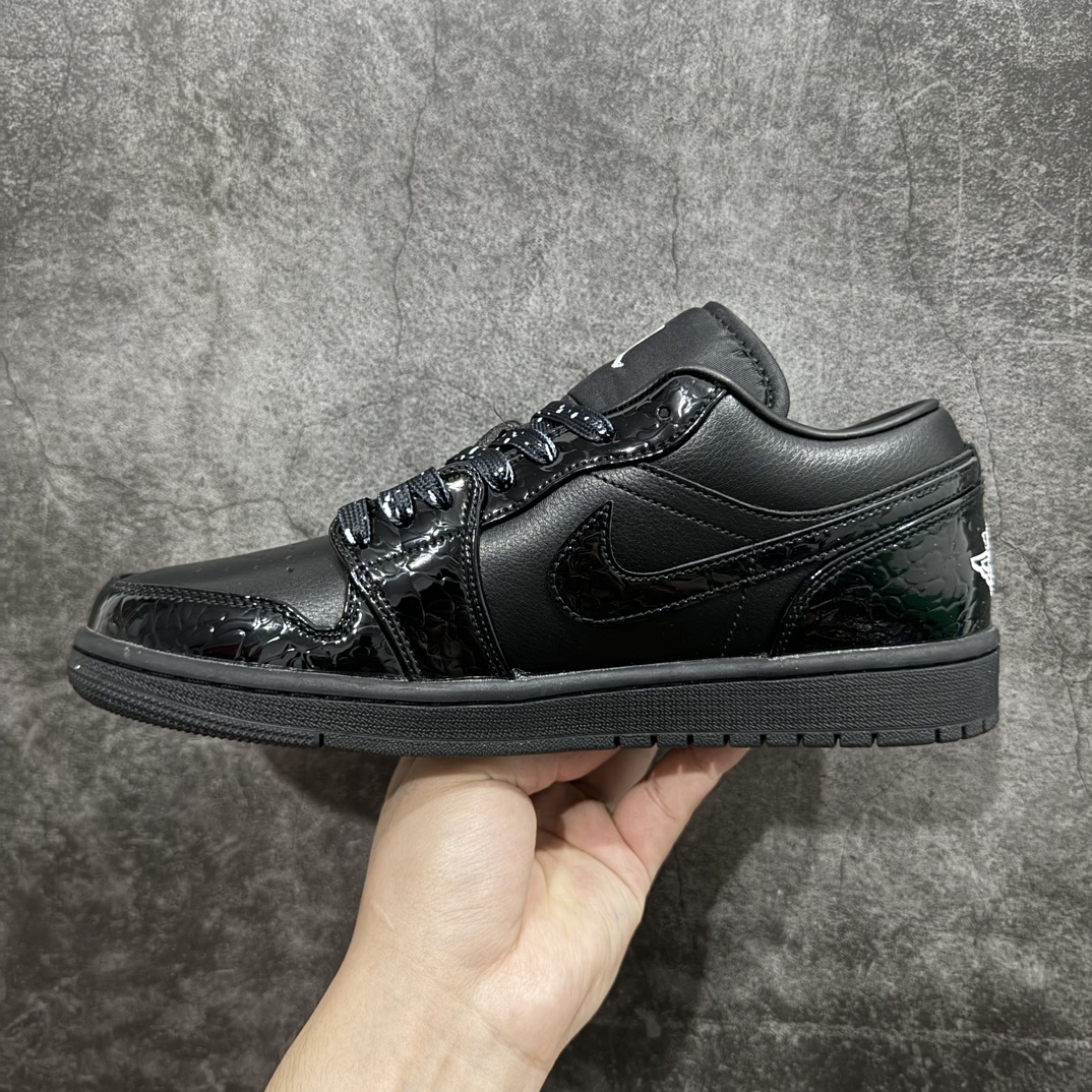 图片[2]-【K版】Air Jordan 1 Low 乔丹1代低帮黑魂漆皮 货号：HJ7743 010 尺码：36 36.5 37.5 38 38.5 39 40 40.5 41 42 42.5 43 44 44.5 45 46 编码：MZ250260-鞋库