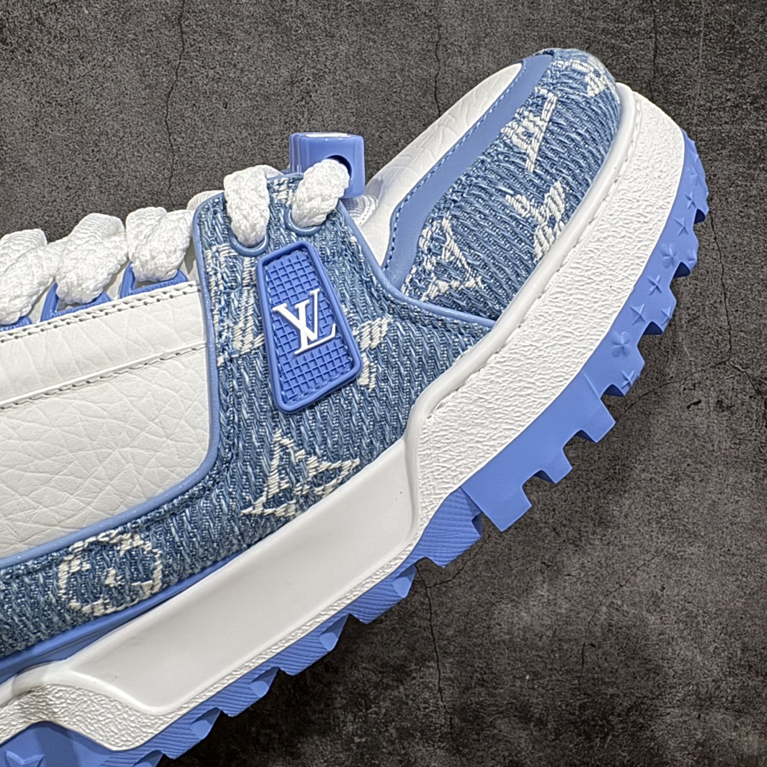 佛山顶级超A版 Louis Vuitton LV Trainer系列 蓝牛仔胖丁