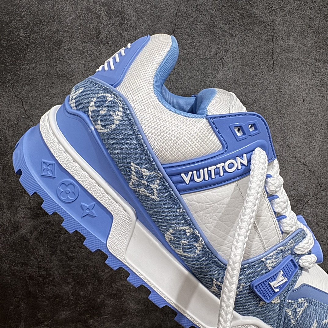 佛山顶级超A版 Louis Vuitton LV Trainer系列 蓝牛仔胖丁