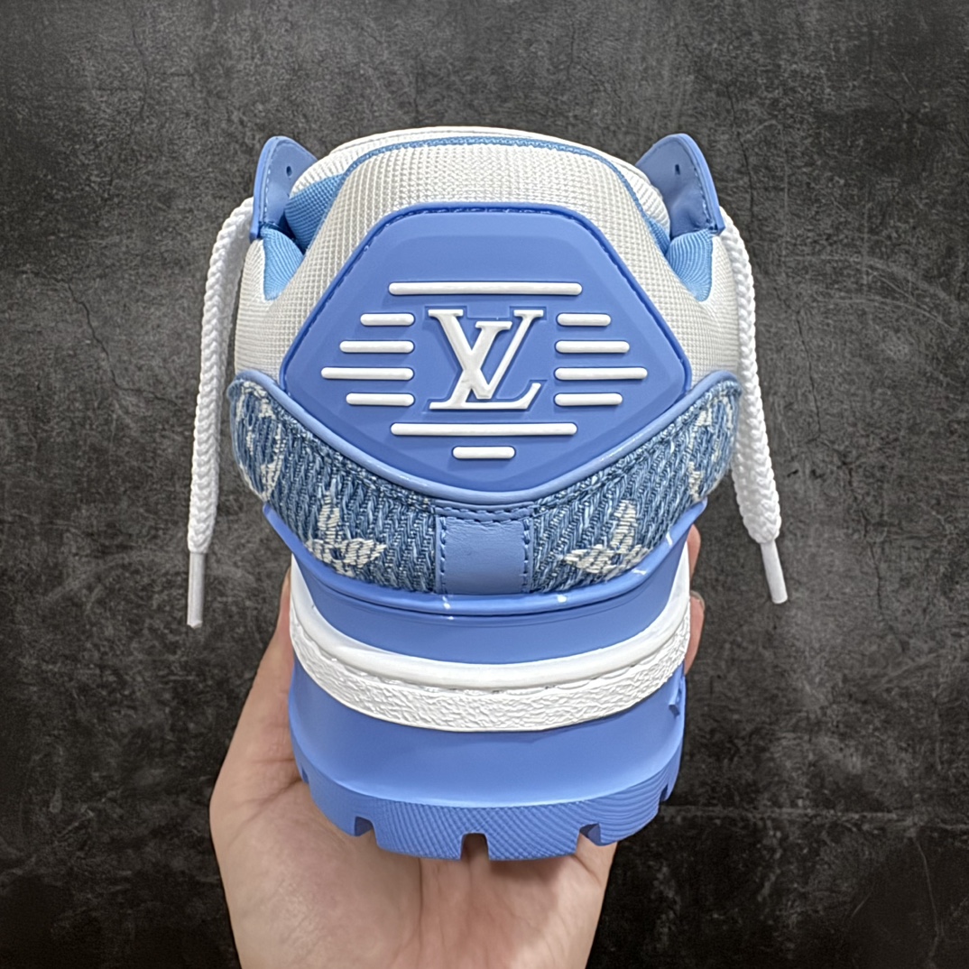 佛山顶级超A版 Louis Vuitton LV Trainer系列 蓝牛仔胖丁