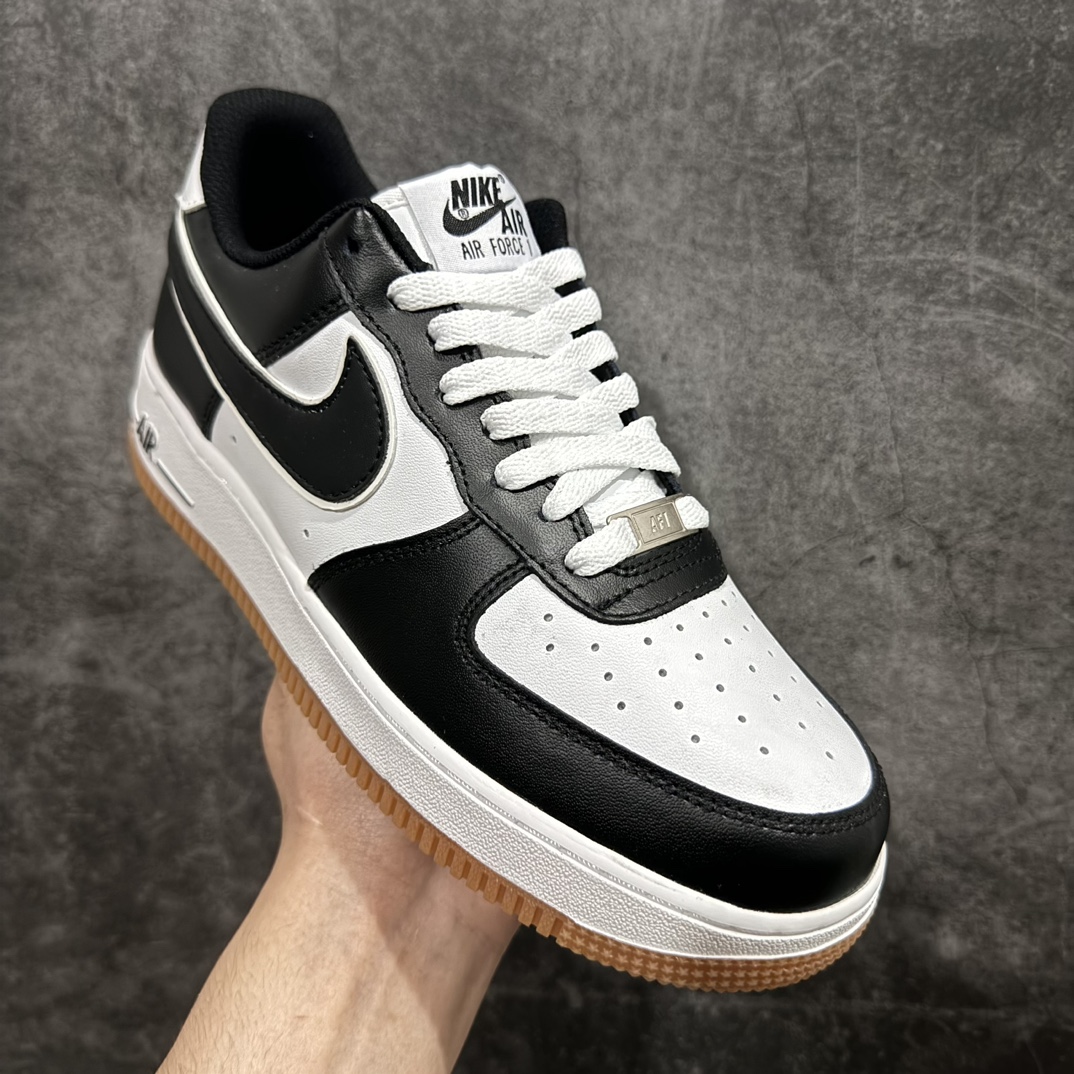 纯原NikeAirForce1Low07黑白生胶原楦头原纸板打造纯正低帮空军版型专注外贸渠道全掌内置蜂窝