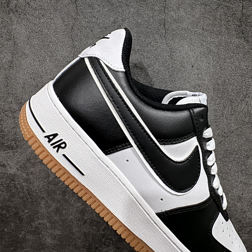 纯原NikeAirForce1Low07黑白生胶原楦头原纸板打造纯正低帮空军版型专注外贸渠道全掌内置蜂窝