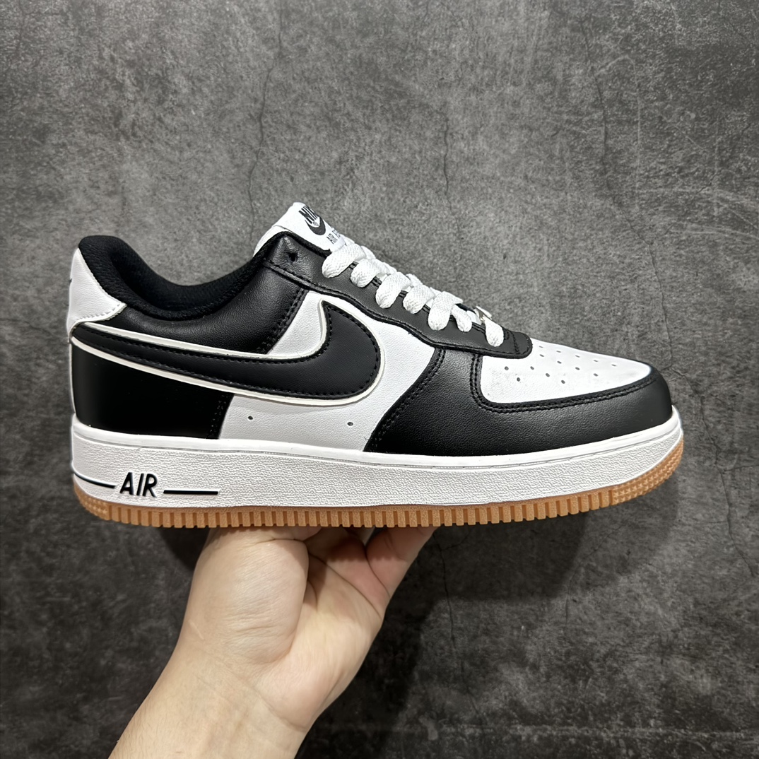 纯原NikeAirForce1Low07黑白生胶原楦头原纸板打造纯正低帮空军版型专注外贸渠道全掌内置蜂窝