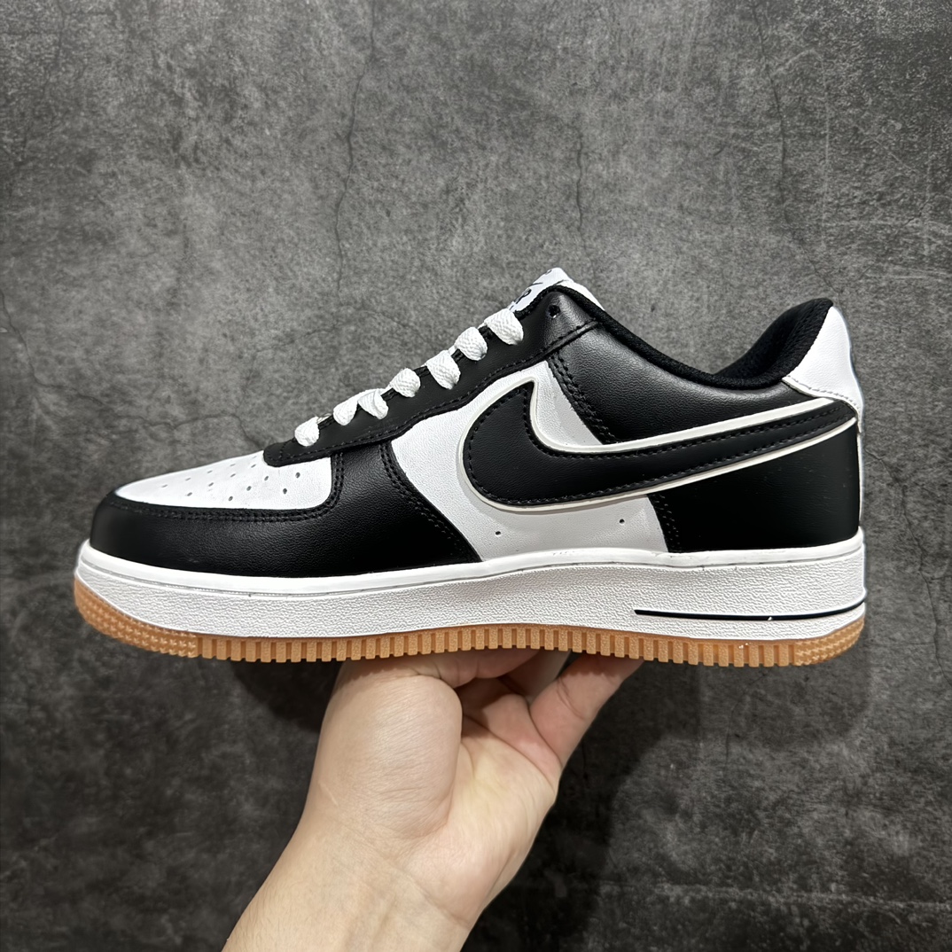 纯原NikeAirForce1Low07黑白生胶原楦头原纸板打造纯正低帮空军版型专注外贸渠道全掌内置蜂窝