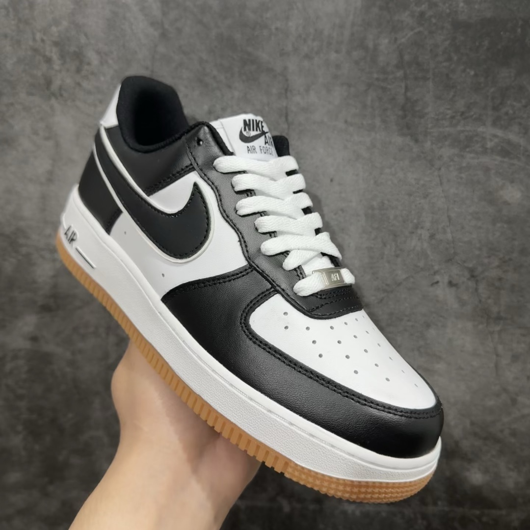 纯原NikeAirForce1Low07黑白生胶原楦头原纸板打造纯正低帮空军版型专注外贸渠道全掌内置蜂窝