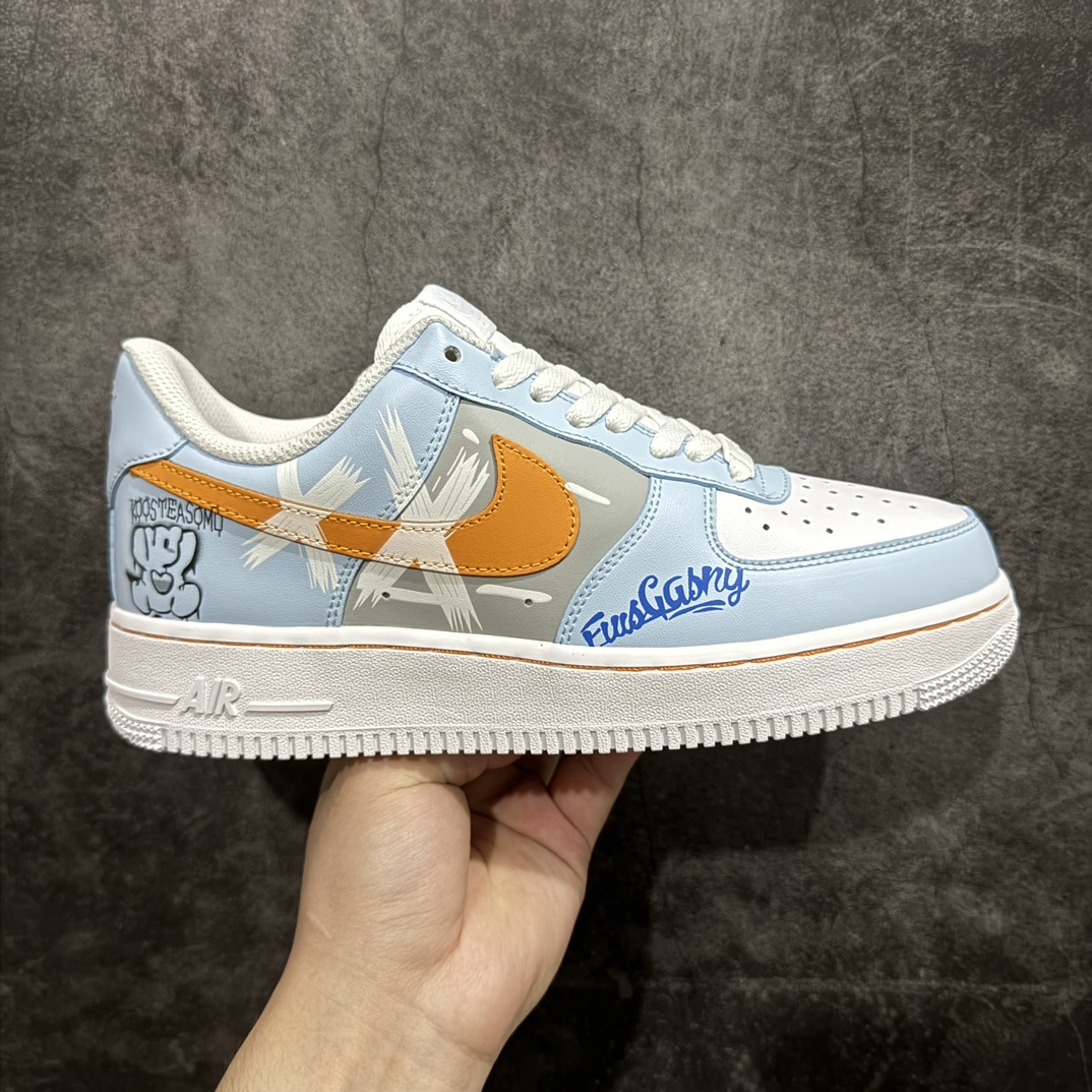 纯原NikeAirForce1Low07圣诞夜小熊白灰蓝原楦头原纸板打造纯正低帮空军版型专注外贸渠道全掌