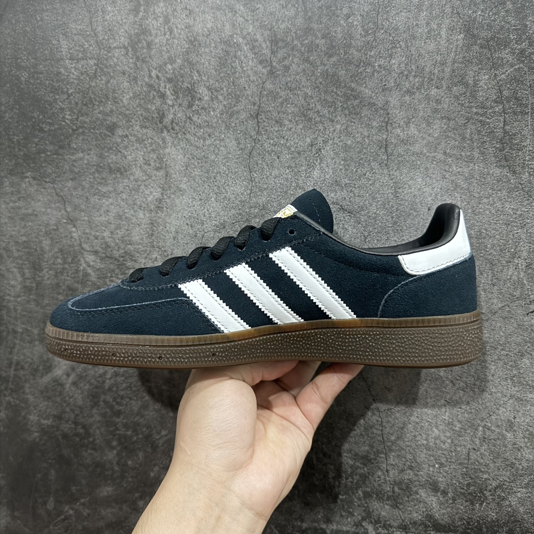 Top纯原版 Adidas Handball Spezial 阿迪达斯经典款反毛皮复古休闲板鞋 黑白生胶 DB3021