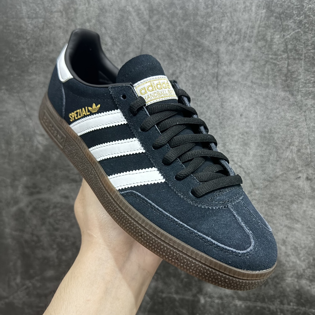 Top纯原版 Adidas Handball Spezial 阿迪达斯经典款反毛皮复古休闲板鞋 黑白生胶 DB3021