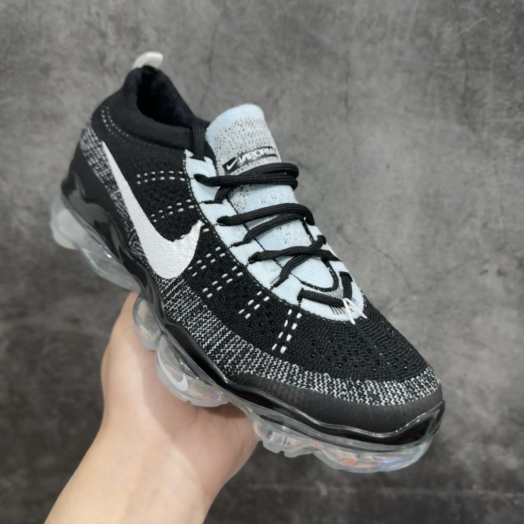 纯原版2023款NikeAirVaporMaxFlyknit耐磨黑灰白低帮跑步鞋货号:DV1678-01