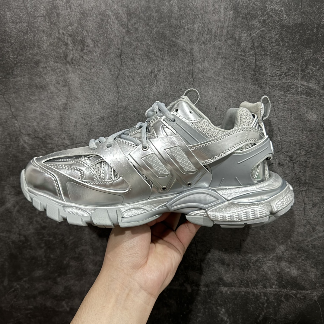 OK版本 BALENCIAGA Track 3.0 巴黎世家三代复古老爹鞋 银色