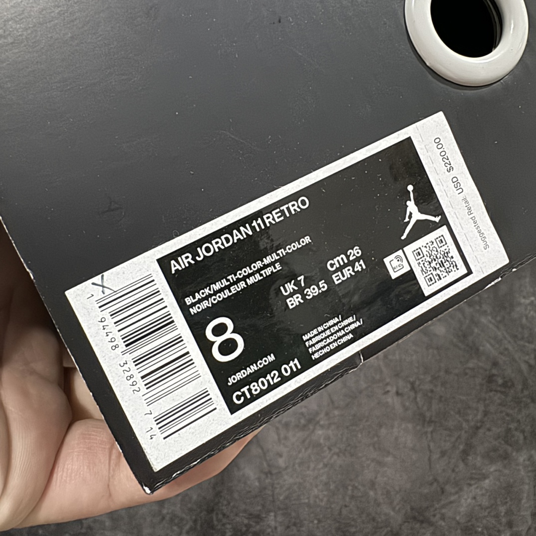 莞顶LJR福利AirJordanAJ11RetroHigh大魔王黑银CT8012-011市场王者版本原汁