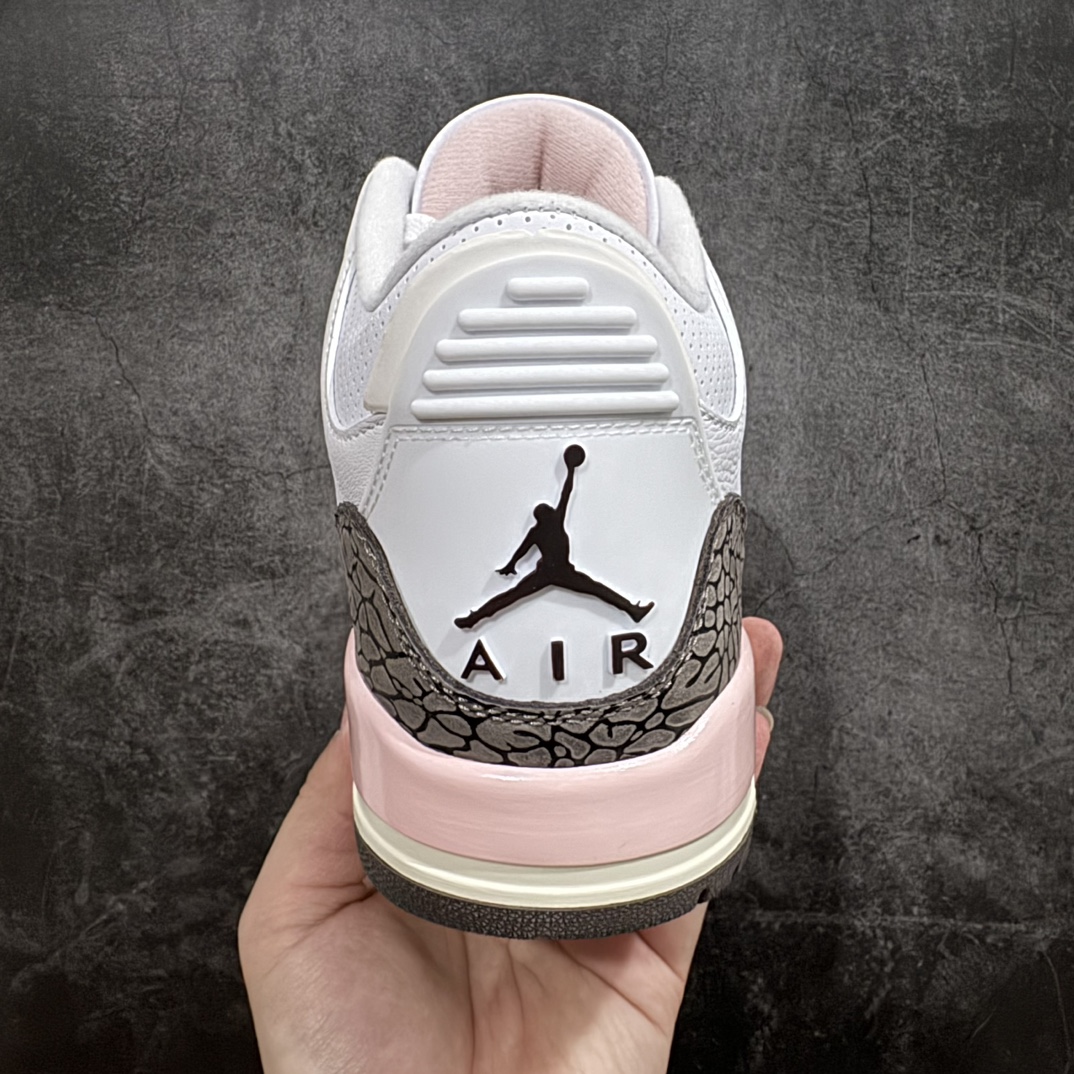 原厂版AirJordanAJ3白棕樱花粉爆裂CK9246-102原纸板楦头开发原厂皮料完美版型一比一鞋头