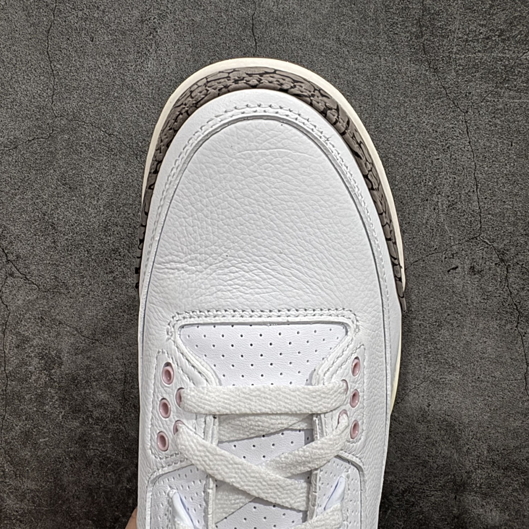 原厂版AirJordanAJ3白棕樱花粉爆裂CK9246-102原纸板楦头开发原厂皮料完美版型一比一鞋头