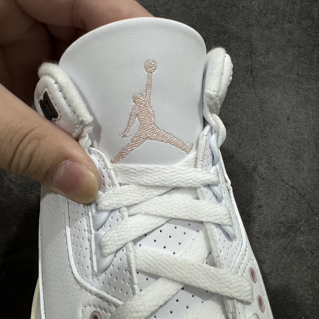 原厂版AirJordanAJ3白棕樱花粉爆裂CK9246-102原纸板楦头开发原厂皮料完美版型一比一鞋头