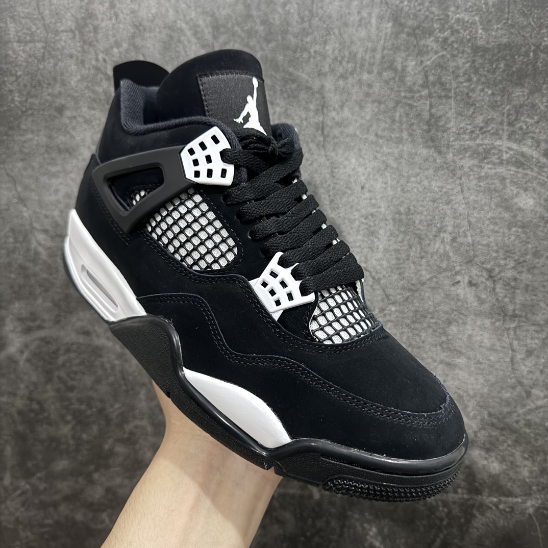 图片[3]-【莞产裁片】Air Jordan AJ4 Retro 白黑雷公 FQ8138-001nn大厂出品 值得信赖的产品n原鞋开发 全鞋为原鞋一致麂皮材质 质感满满n鞋型到位 正宗乔4的完美鞋型 鞋舌长度同步原鞋n原厂网格不打皱 鞋底有刷漆 正确电脑针车走线 超高裁边清洁度n值得入手零售的好货，优势价格主推💪🏻 尺码：40.5-47.5 编码：LJQ470500-鞋库