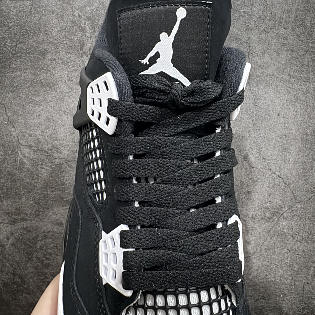 图片[6]-【莞产裁片】Air Jordan AJ4 Retro 白黑雷公 FQ8138-001nn大厂出品 值得信赖的产品n原鞋开发 全鞋为原鞋一致麂皮材质 质感满满n鞋型到位 正宗乔4的完美鞋型 鞋舌长度同步原鞋n原厂网格不打皱 鞋底有刷漆 正确电脑针车走线 超高裁边清洁度n值得入手零售的好货，优势价格主推💪🏻 尺码：40.5-47.5 编码：LJQ470500-鞋库