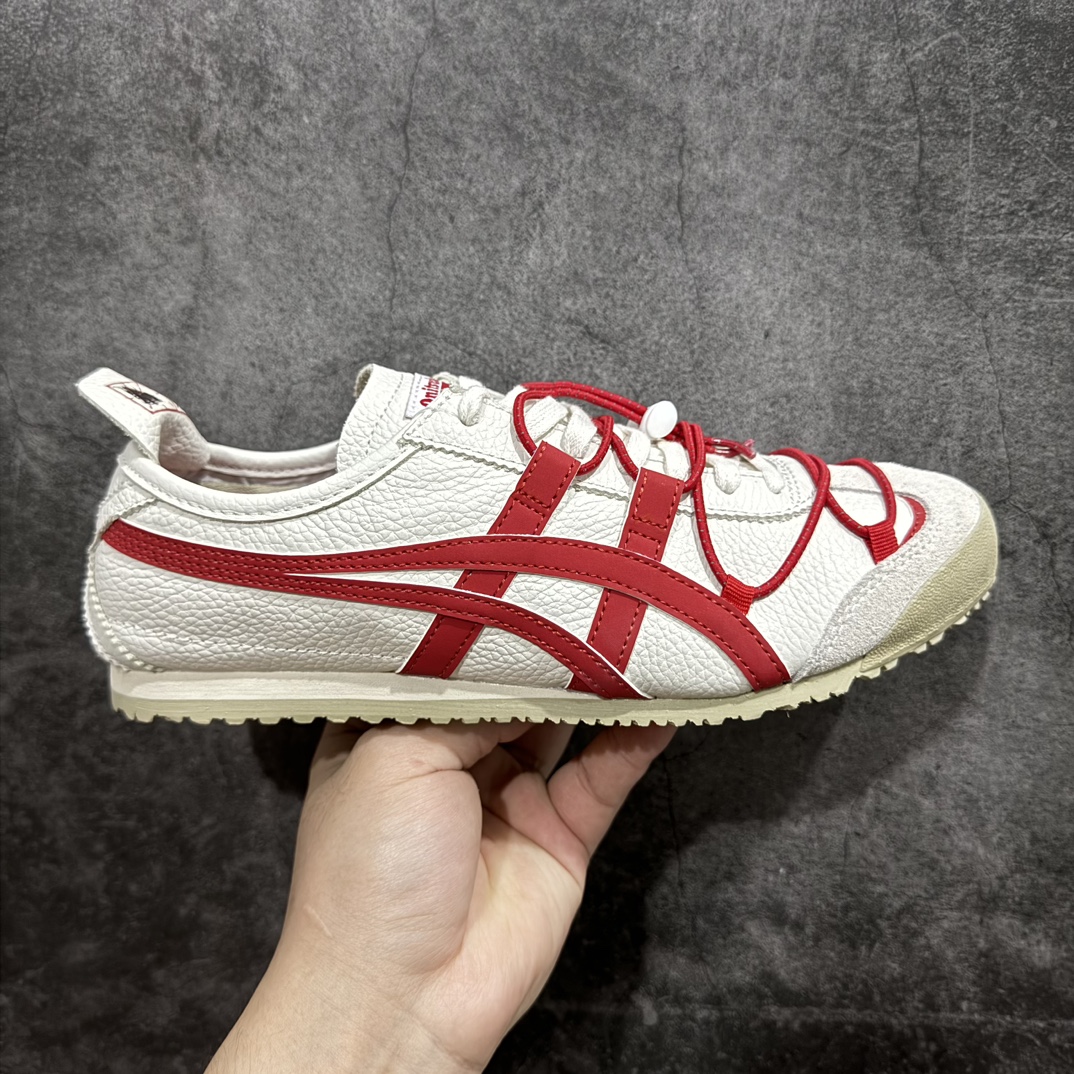 【Good纯原】Asics Onitsuka Tiger MEXICO 66 亚瑟士鬼冢虎复古经典板鞋 龙吟虎啸绑带白红nn印尼厂Oem原单材料 除成型在PT外n其余全部客供材料 淘宝B级代购店铺内供💯n四联官方吊牌 乳胶组合鞋垫、羊皮纸质中底 不用宰手买专柜 这里满足你👊🏼 全新工厂开发 一线品质 全部原鞋一比一开发  Size：36-44.5 编码：HML220240-莆田鞋批发中心