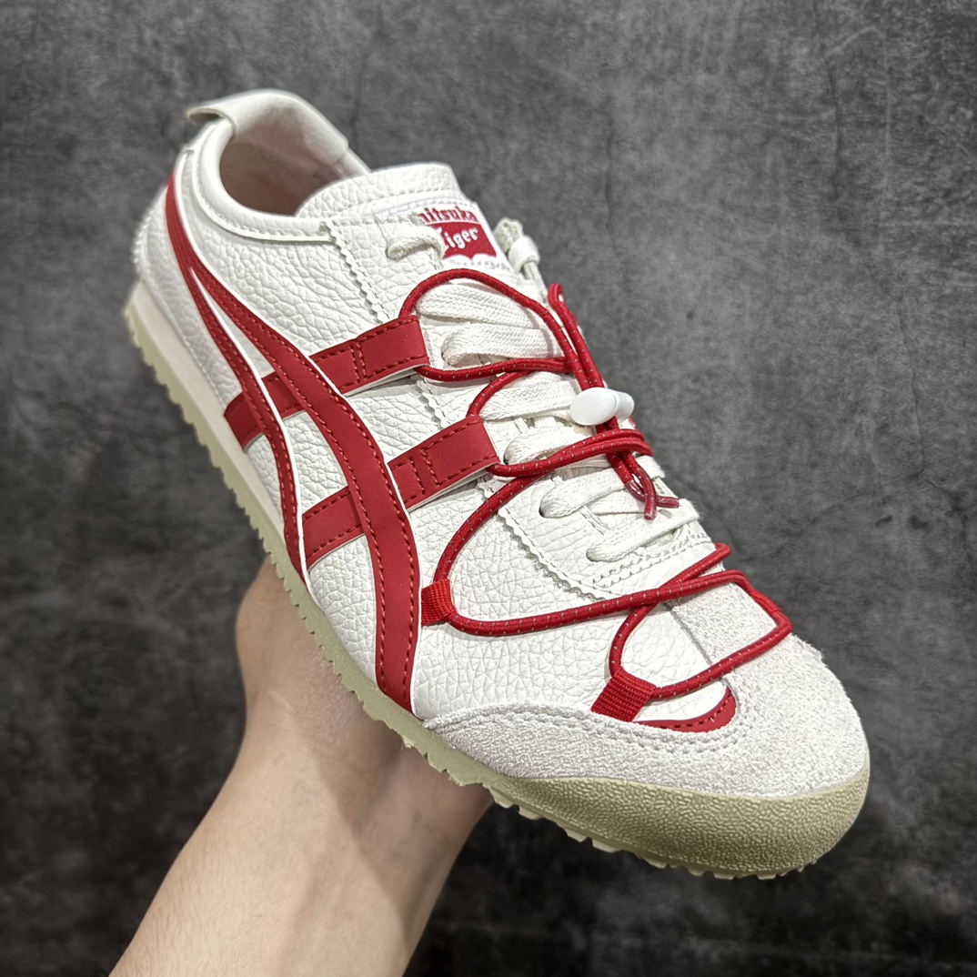 图片[3]-【Good纯原】Asics Onitsuka Tiger MEXICO 66 亚瑟士鬼冢虎复古经典板鞋 龙吟虎啸绑带白红nn印尼厂Oem原单材料 除成型在PT外n其余全部客供材料 淘宝B级代购店铺内供💯n四联官方吊牌 乳胶组合鞋垫、羊皮纸质中底 不用宰手买专柜 这里满足你👊🏼 全新工厂开发 一线品质 全部原鞋一比一开发  Size：36-44.5 编码：HML220240-莆田鞋批发中心