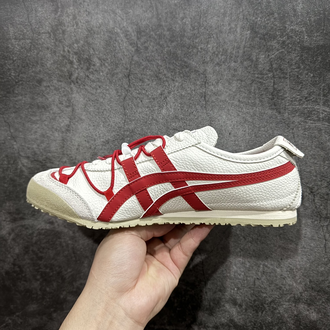 图片[2]-【Good纯原】Asics Onitsuka Tiger MEXICO 66 亚瑟士鬼冢虎复古经典板鞋 龙吟虎啸绑带白红nn印尼厂Oem原单材料 除成型在PT外n其余全部客供材料 淘宝B级代购店铺内供💯n四联官方吊牌 乳胶组合鞋垫、羊皮纸质中底 不用宰手买专柜 这里满足你👊🏼 全新工厂开发 一线品质 全部原鞋一比一开发  Size：36-44.5 编码：HML220240-莆田鞋批发中心