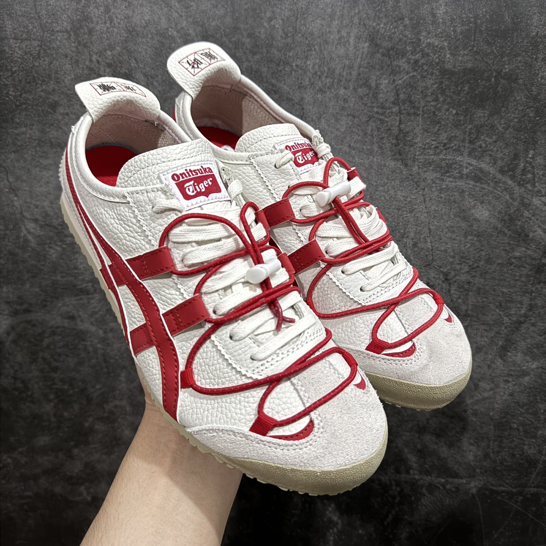 【Good纯原】Asics Onitsuka Tiger MEXICO 66 亚瑟士鬼冢虎复古经典板鞋 龙吟虎啸绑带白红nn印尼厂Oem原单材料 除成型在PT外n其余全部客供材料 淘宝B级代购店铺内供💯n四联官方吊牌 乳胶组合鞋垫、羊皮纸质中底 不用宰手买专柜 这里满足你👊🏼 全新工厂开发 一线品质 全部原鞋一比一开发  Size：36-44.5 编码：HML220240-莆田鞋批发中心