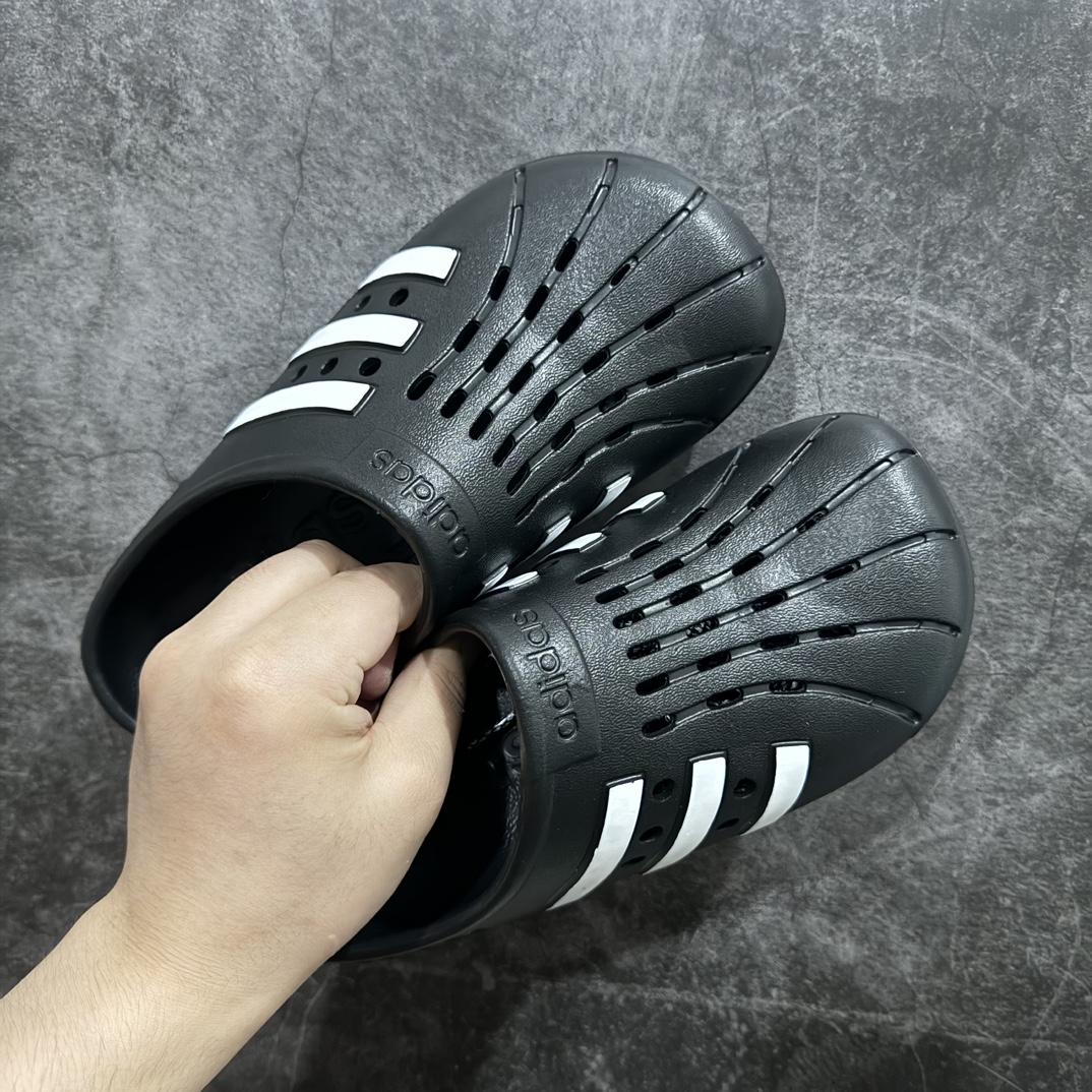 图片[9]-【公司级】adidas ADILETTE CLOGS 外穿 一体成型 防滑耐磨运动拖鞋 男女同款 黑白 尺码：36-45 编码：LDS160170-鞋库