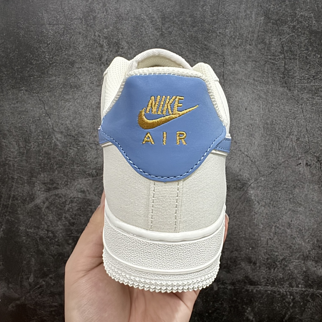 图片[4]-【公司级】官方同步发售NIke Air Force 1 \’07 米蓝金 布面空军一号低帮休闲板鞋 3m炫彩反光 进口牛筋布 原楦头原纸板 纯正空军版型 定制鞋盒 全掌内置全掌气垫 原厂中底钢印 拉帮完美货号：MN5696-209nSIZE：36 36.5 37.5 38 38.5 39 40 40.5 41 42 42.5 43 44 44.5 45 编码：HXS270280-鞋库