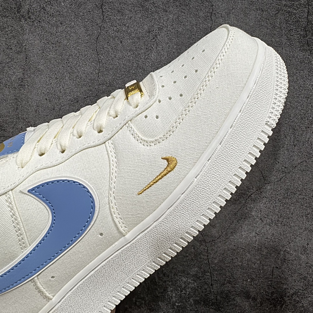 图片[6]-【公司级】官方同步发售NIke Air Force 1 \’07 米蓝金 布面空军一号低帮休闲板鞋 3m炫彩反光 进口牛筋布 原楦头原纸板 纯正空军版型 定制鞋盒 全掌内置全掌气垫 原厂中底钢印 拉帮完美货号：MN5696-209nSIZE：36 36.5 37.5 38 38.5 39 40 40.5 41 42 42.5 43 44 44.5 45 编码：HXS270280-鞋库