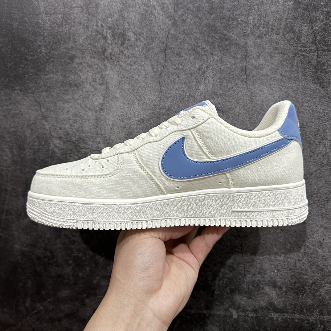 图片[2]-【公司级】官方同步发售NIke Air Force 1 \’07 米蓝金 布面空军一号低帮休闲板鞋 3m炫彩反光 进口牛筋布 原楦头原纸板 纯正空军版型 定制鞋盒 全掌内置全掌气垫 原厂中底钢印 拉帮完美货号：MN5696-209nSIZE：36 36.5 37.5 38 38.5 39 40 40.5 41 42 42.5 43 44 44.5 45 编码：HXS270280-鞋库