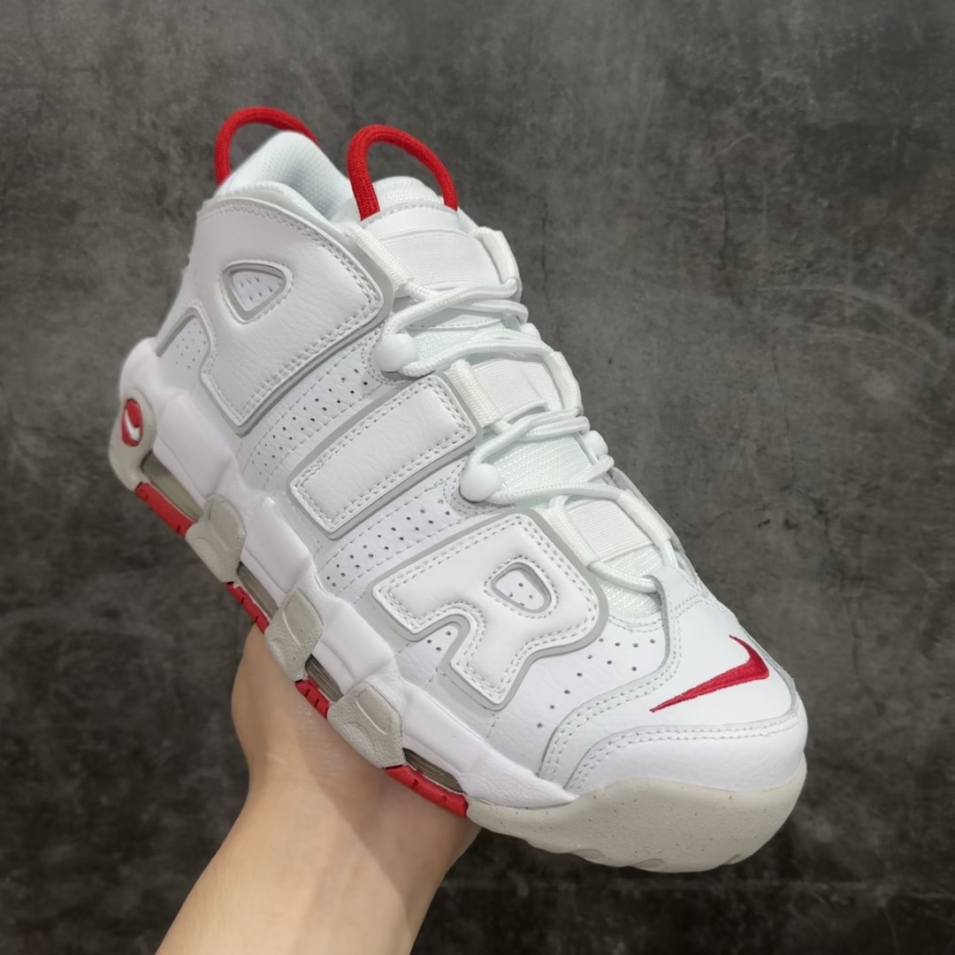 纯原NKAirMoreUptempo96OG皮蓬大AIR复古篮球鞋白红色DX8965-100市场主流顶级