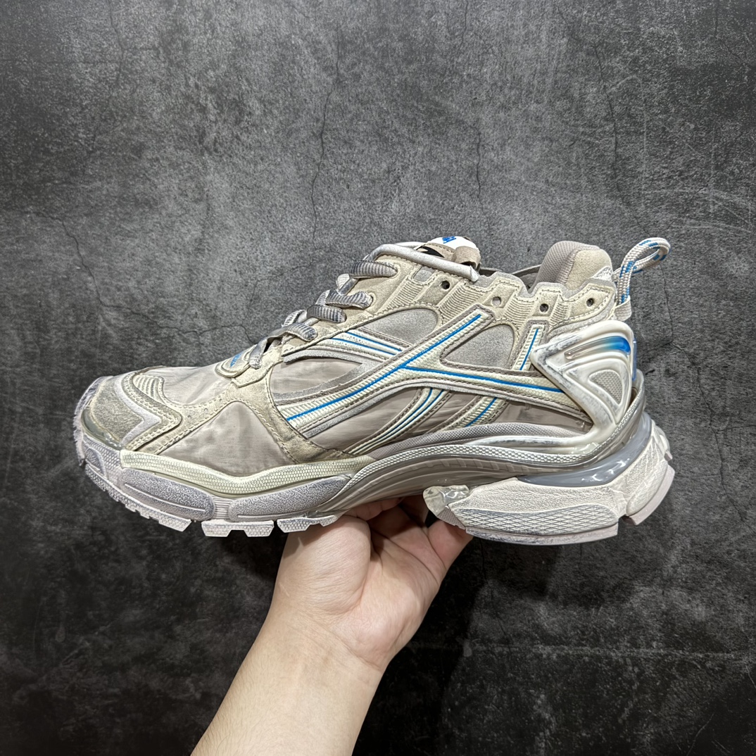 图片[2]-【纯原VG版本】Balenciaga Runner 巴黎世家7代 破坏风 手工做旧款复古老爹鞋n全新外贸版本  核心配合工厂优势供应该款是通过溢胶 做旧 缝线等细节 展示了设计师 Demna的运动鞋风格 传递复古感 后侧板 翘起的鞋头 展示了 Demna 在结构上的未来构想 尺码：35 36 37 38 39 40 41 42 43 44 45 46 编码：DF490520-鞋库