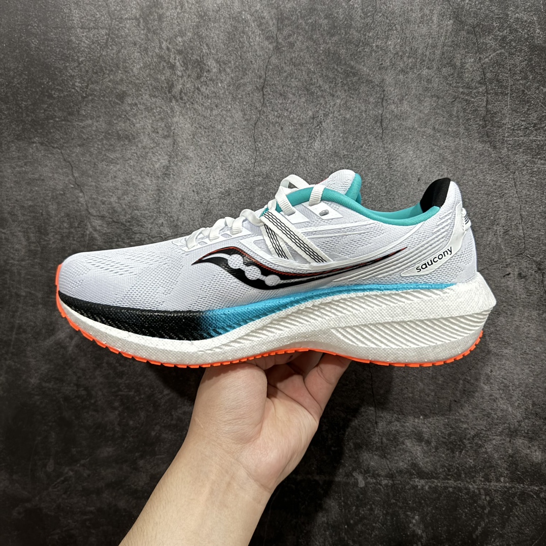 图片[2]-【纯原版】Saucony Triumph 20 索康尼胜利20代旗舰级缓震型跑鞋n性能相比前几代再升级n鞋面采用全新升级的工学网设计 贴合脚部更透气中底部分使用最新的PWRRUN+材质 搭配PWRRUN+鞋垫使中底的大幅加厚 10mm坡差进一步提供缓震、回弹性能 内底则采用了FORMFIT动态适应系统 动态契合脚型 提升包裹性和舒适性 提供更卓越的动态回馈体验 XT-900橡胶大底 可提供良好的抓地力和较强抗磨性能SIZE：35.5 36 36.5 37.5 38 38.5 39 40 40.5 41 42 42.5 43 44  45 编码：AC260280-莆田鞋批发中心